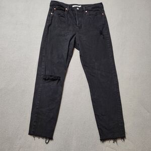 Levi's Wedgie Fit - Premium red tab Women's size 29 black jeans Distressed